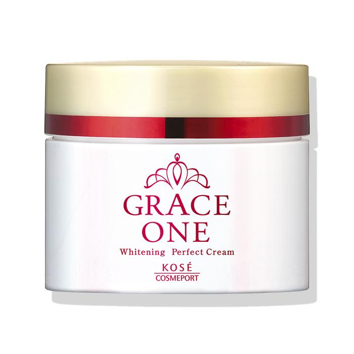 GRACE ONE Whitening Perfect Cream - Strongly rejuvenating cream with Collagen, Vitamin C and Astaxanthin 100g [With alcohol]