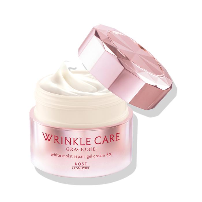 GRACE ONE Wrinkle Care White Moisture Repair Gel Cream EX – 7-in-1 Medicated All-in-One Gel 100g [With alcohol]