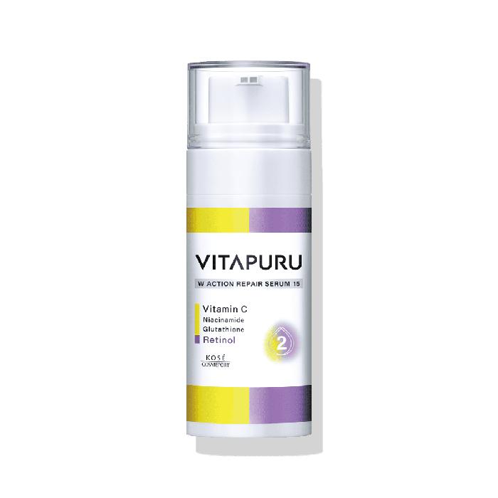 VITAPURU Serum Naprawczy Podwójnego Działania 15 – Serum Dwufazowe z Witaminą C i Retinolem 40mL [Alcohol-Free]