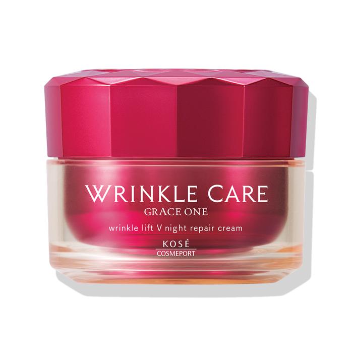 GRACE ONE Wrinkle Care Wrinkle Lift V Night Repair Cream Medicated Night Cream | Firming & Wrinkle Care While You Sleep 50g [With alcohol]