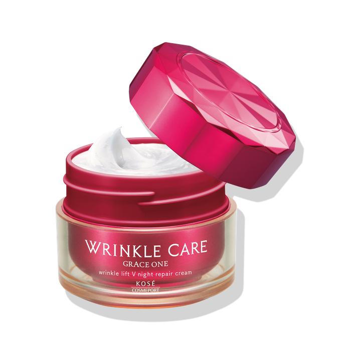 GRACE ONE Wrinkle Care Wrinkle Lift V Night Repair Cream Medicated Night Cream | Firming & Wrinkle Care While You Sleep 50g [With alcohol]