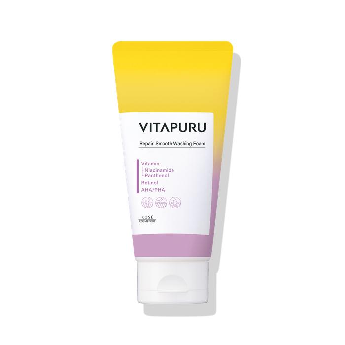 VITAPURU Repair Smooth Washing Foam 130 g – Retinol Peeling Face Wash [Alcohol-Free]