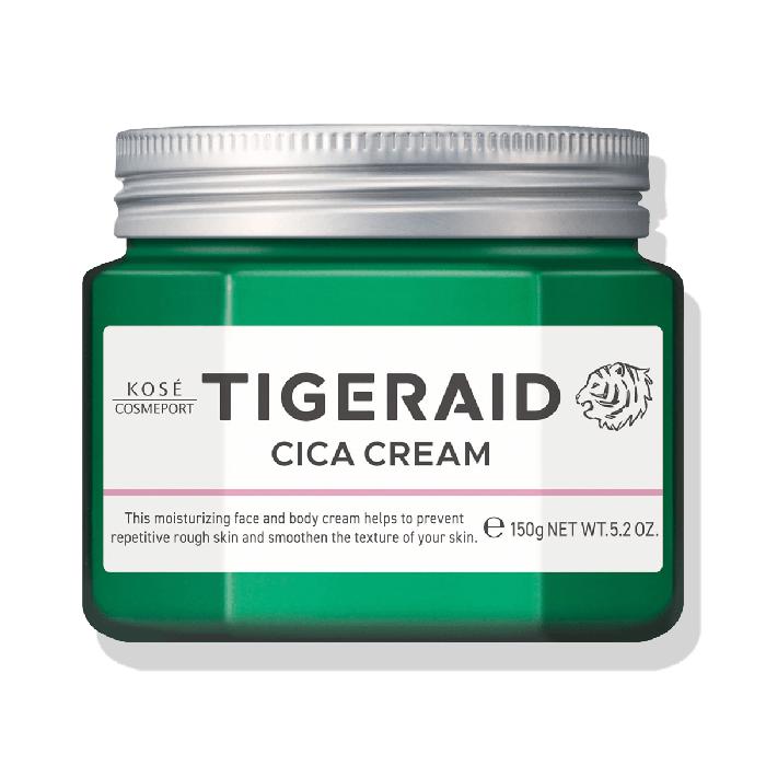 KOSE Tigeraid Medicated CICA Repair Cream (150 g) – Rich Moisturizing & Anti-Inflammatory Cream for Face & Body [Alcohol-free]
