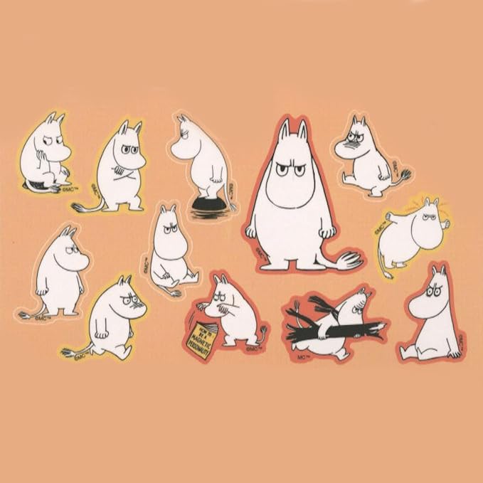 World Craft MOOMIN Face Flake Stickers – 3 Designs