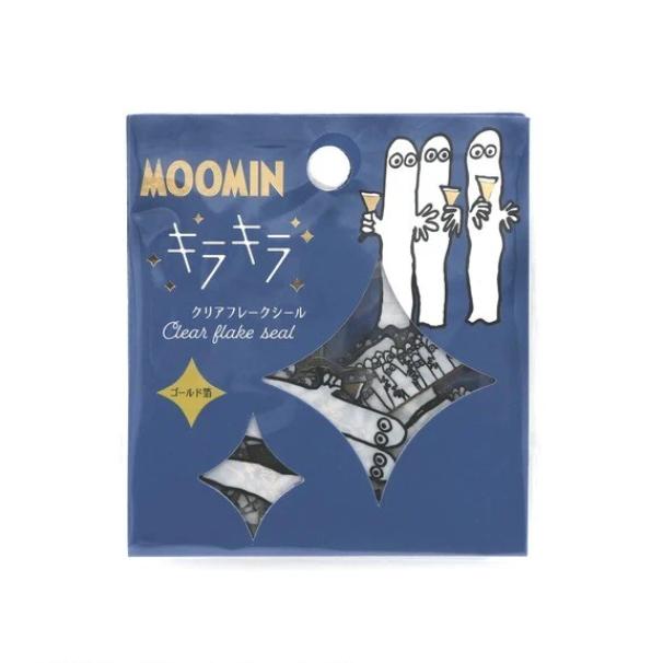 World Craft MOOMIN Glitter Clear Flake Stickers – 3 Designs