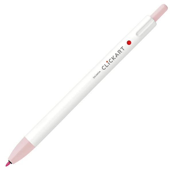ZEBRA Clickart Retractable Water-Based Color Pen – Pale Colors, 0.6 mm
