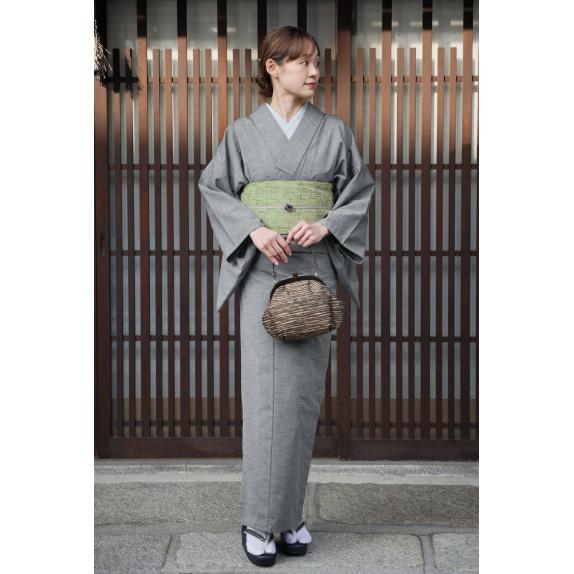 NEW Kurume Cotton Kimono – Size L, Gray