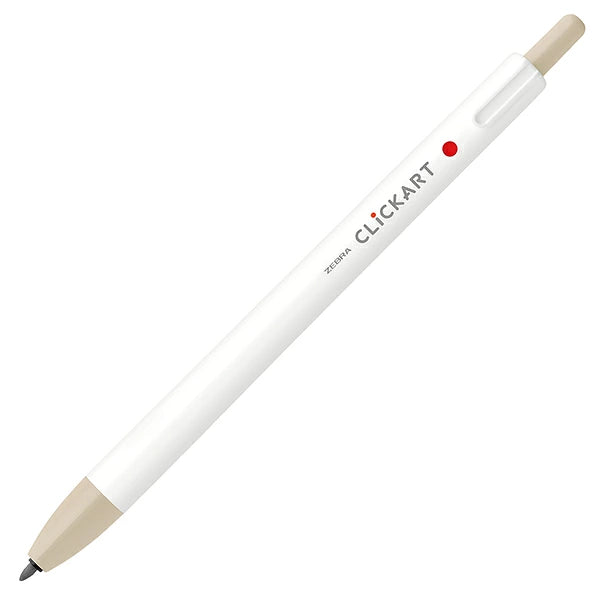 ZEBRA Clickart Retractable Water-Based Color Pen – Pale Colors, 0.6 mm