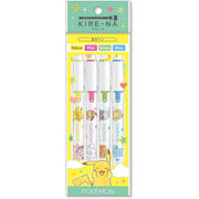 SHOWA NOTE Pokémon KIRE-NA Highlighter – 4-Color Set, 2 Color Sets