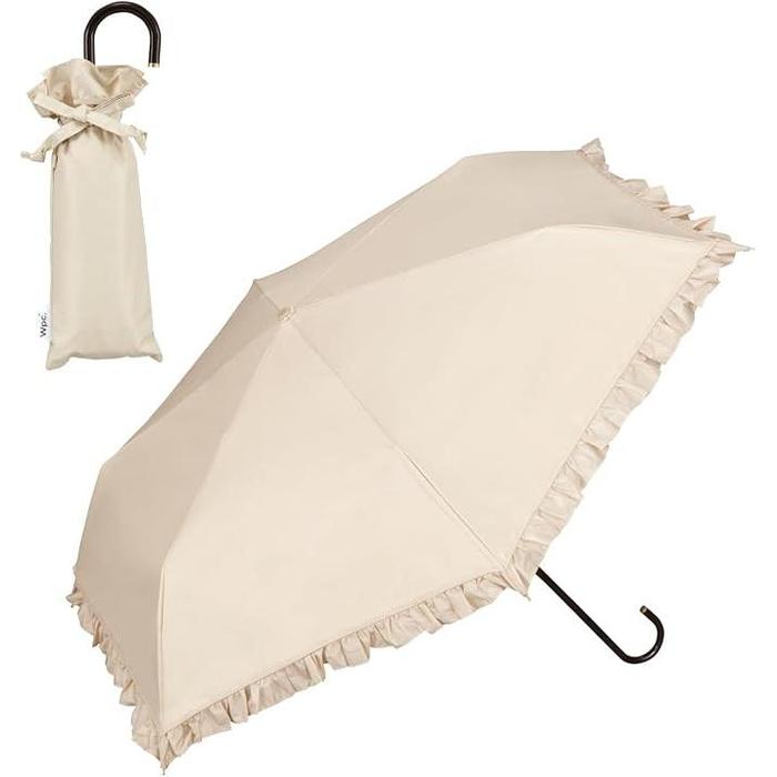 Wpc. Shading Classic Frill Mini Folding Parasol – 100% UV Cut, Rain or Shine