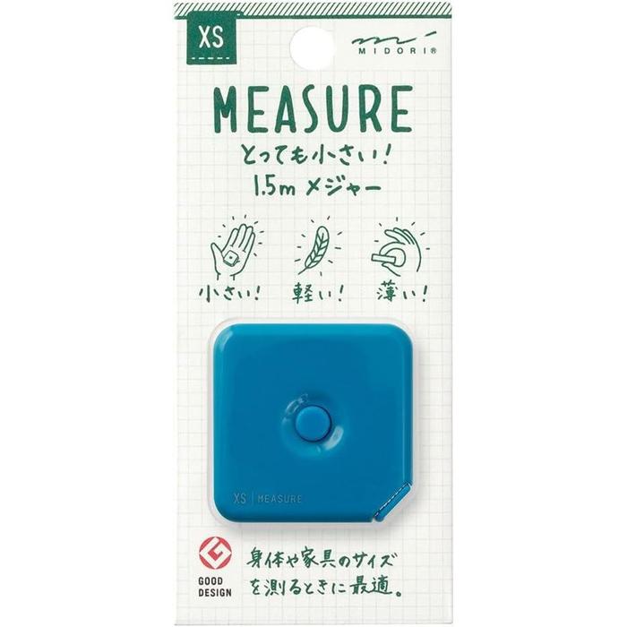 MIDORI XS Compact Tape Measure – Retractable Mini Measuring Tape 1.5m | 4 Colors