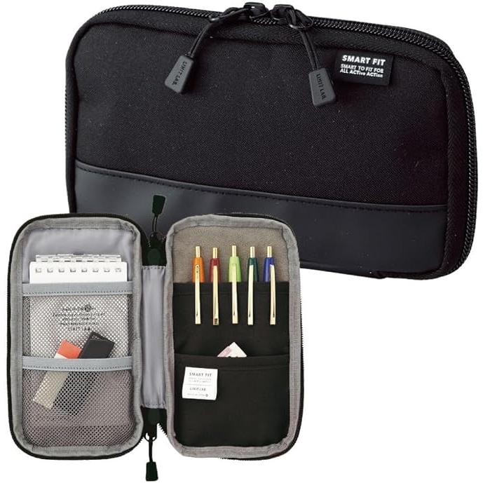 LIHIT LAB SMART FIT ACTACT Pen Case – Compact & Wide Open, 4 Colors