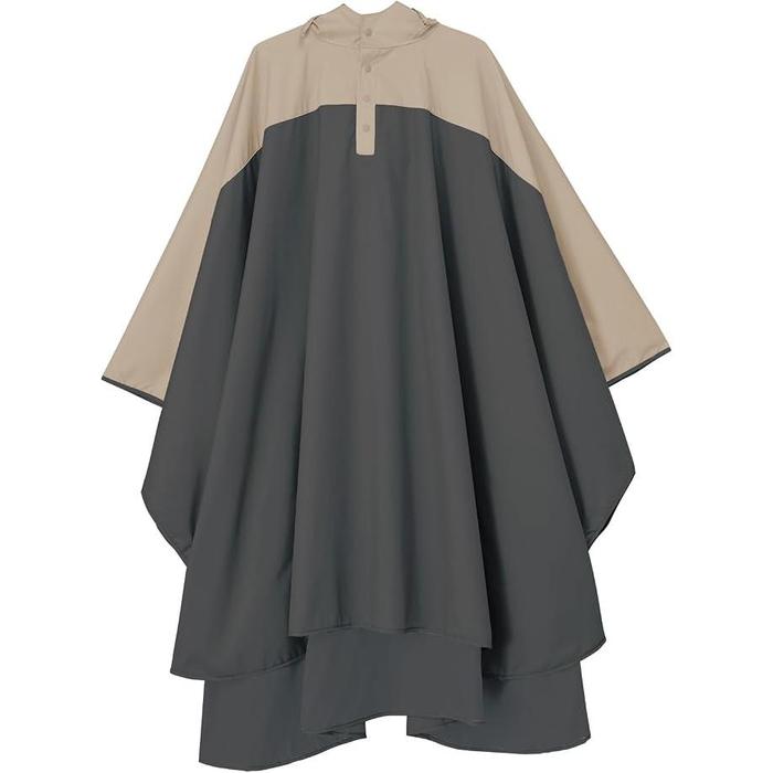 W by Wpc. Color-Block Rain Poncho – Unisex Waterproof Rainwear, 4 Color Combinations