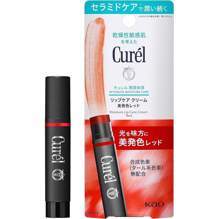 Curél Lip Care Cream – Color Lip Balm, Bordeaux / Red / Pink / Beige, 4.2g[Alcohol-free]