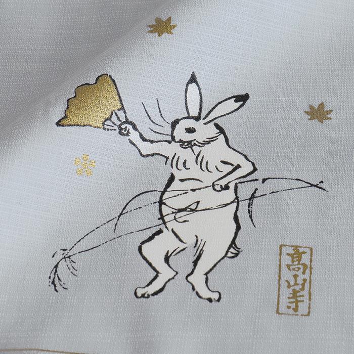 MUSUBI Choju Jinbutsu Giga Lotus Leaf Furoshiki – Organic Cotton, 100 cm