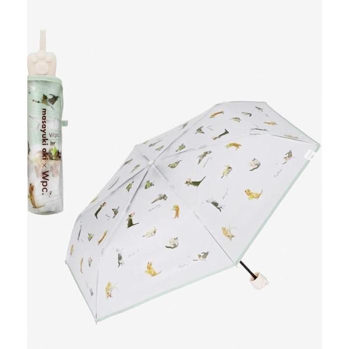 Masayuki Oki × Wpc. Paw Plastic Umbrella Nyan Mini – Folding Cat Umbrella, 3 Colors