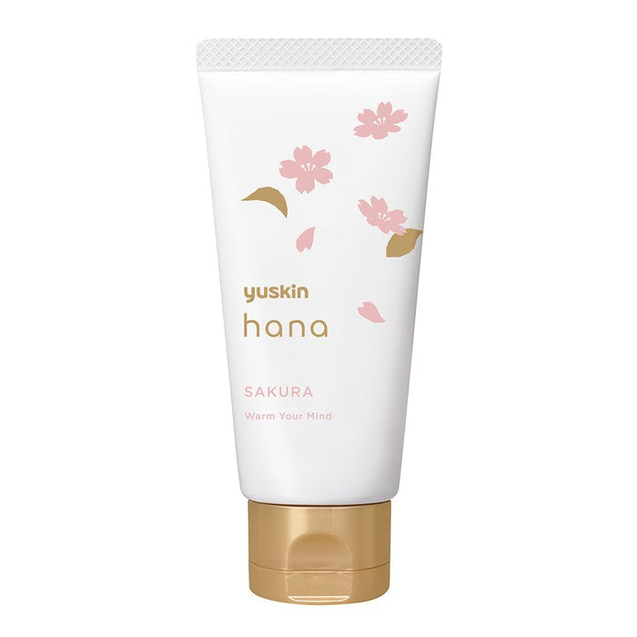 Yuskin Hana - Strongly Moisturizing Hand Cream with Vitamin E and B6 Complex and Sakura Scent for Dry and Chapped Skin 50g [No Alcohol]