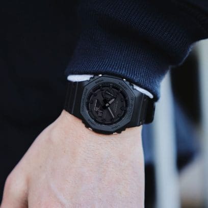 Casio G-Shock Carbon Core Guard GA-2100-1A1 Men's Watch, Black with Shock Resistance and 20 ATM Water Resistance