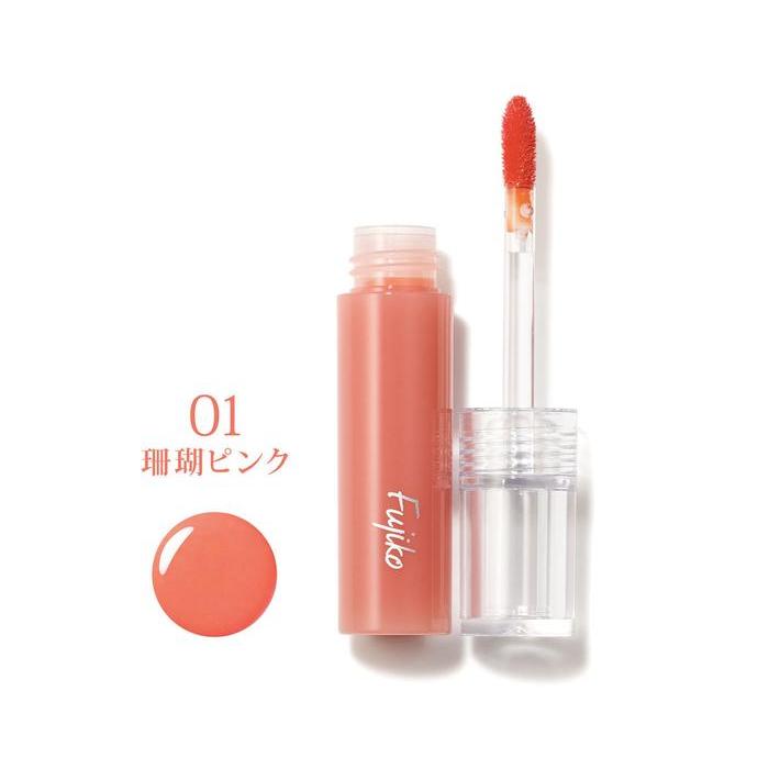 Fujiko Nuance Wrap Tint 01 Coral Pink Lipstick 2.8g [Alcohol-free]