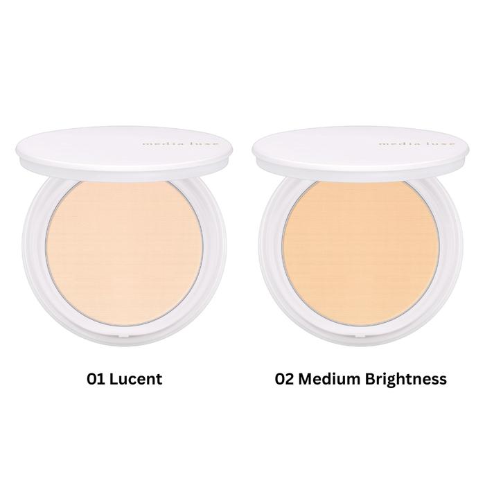 KANEBO media luxe Pressed Powder 6g – Touch-Up Powder Refill with Puff, 2 Shades [Alcohol-free]