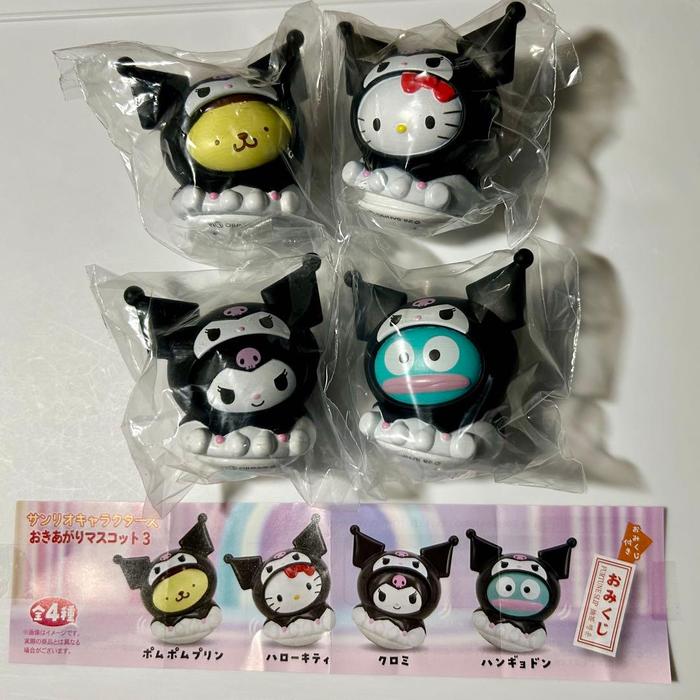 Sanrio Characters Wobbly Figure Mascot Series 3 – 4-Piece Complete Set, Gacha Capsule Toy