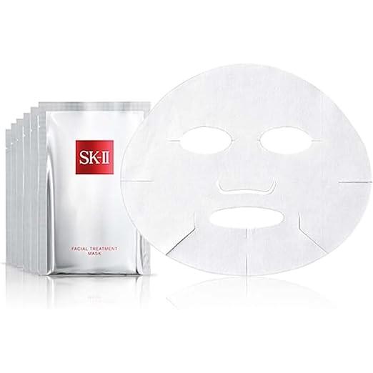 SK-II Facial Treatment Mask (6 Sheets / 10 Sheets) – Intensive Moisturizing Facial Mask with Pitera™ | Hydrating, Brightening & Soothing Sheet Mask,［Alcohol-Free］