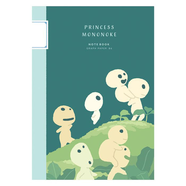 B6 squared notebook with a motif from the movie "Princess Mononoke"