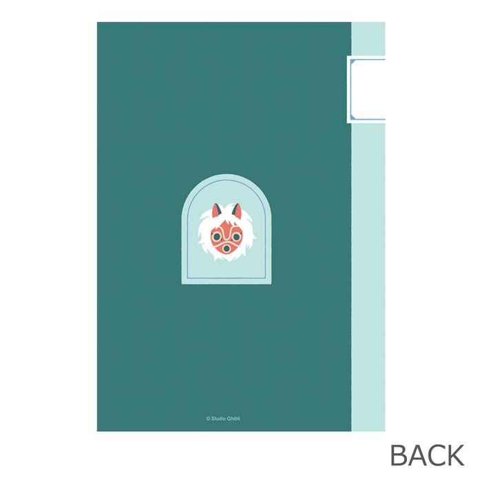 B6 squared notebook with a motif from the movie "Princess Mononoke"