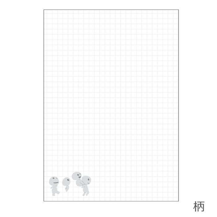 B6 squared notebook with a motif from the movie "Princess Mononoke"