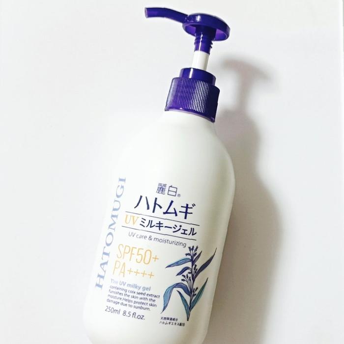 Reihaku HATOMUGI - UV sunscreen body milk SPF50 PA +++ with Hatomugi extract 250ml [With alcohol]