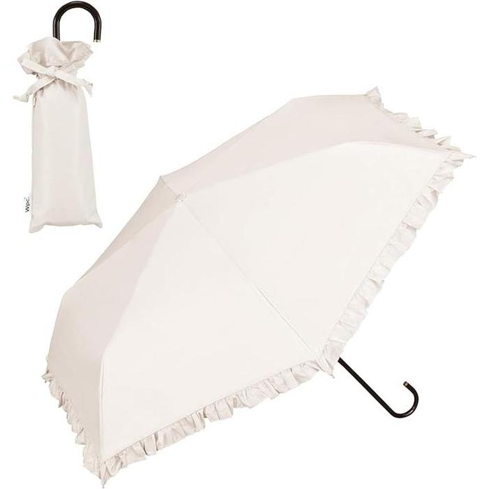 Wpc. Shading Classic Frill Mini Folding Parasol – 100% UV Cut, Rain or Shine
