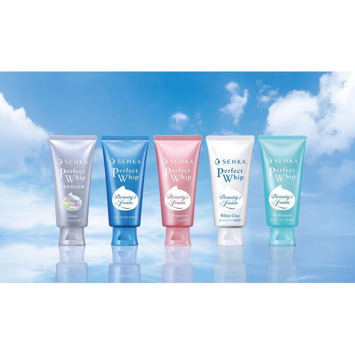 SENKA Perfect Whip White Clay - Facial cleansing cream with white clay 120g [With alcohol]