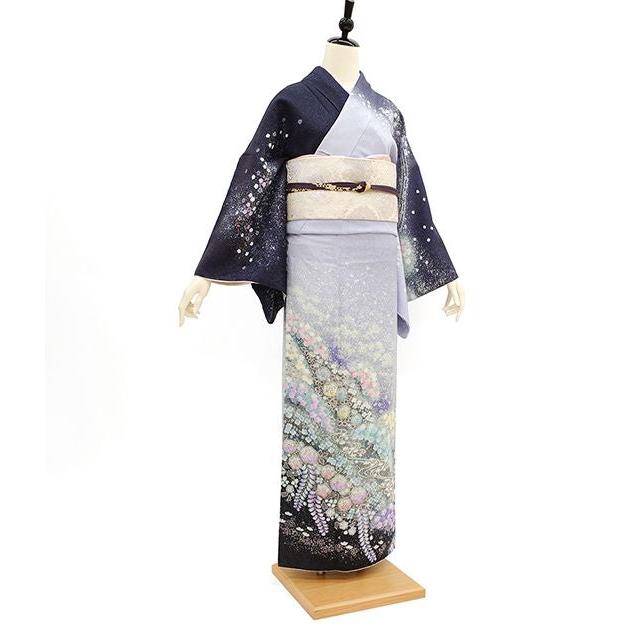 Kimono Houmongi -Tsujigahana Wisteria patern For Height 167-177cm (maximum height for those who don't require an ohashori)
