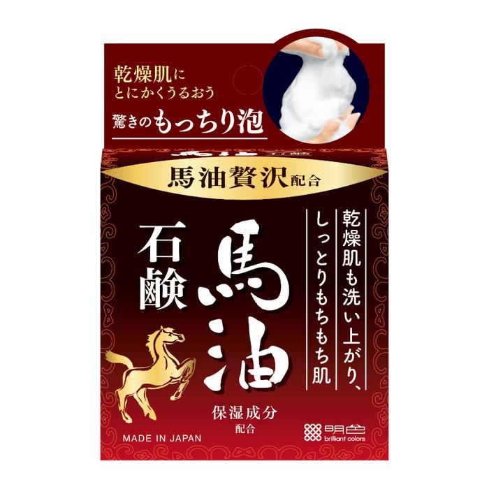 Meishoku Uruoi Bijin Bayu Horse Oil Foaming Facial Soap 80g [Alcohol-free]