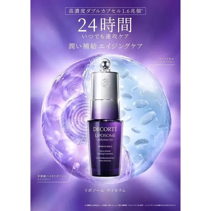 COSME DECORTE Liposome Advanced Repair Eye Serum – Intensive Hydrating Eye Serum with Liposome Technology 20 ml [With alcohol]