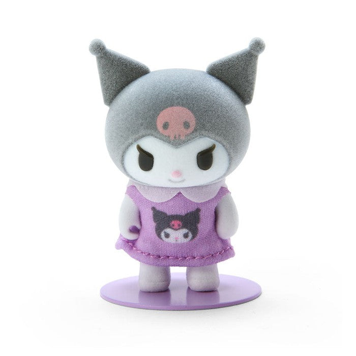 Sanrio Pitatto Friends (Mini) Flocked Doll Kuromi – Miniature, Poseable, & Customizable 6.8cm 604321