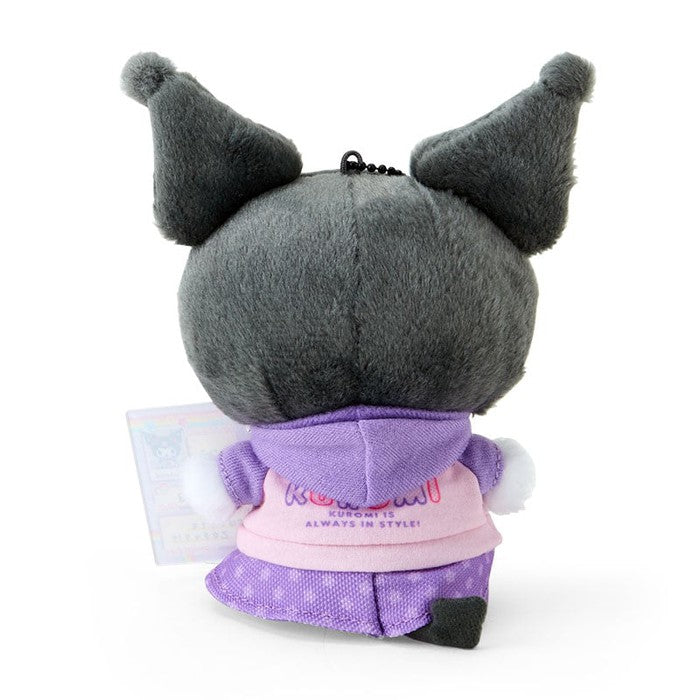 [Sanrio] Kuromi Mascot Holder (Nostalgic Profile Book) Plush Keychain – Colorful Pop Style 16cm 932833
