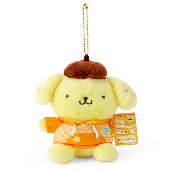 Sanrio Mascot Holder (Nostalgic Profile Book) Pompompurin Plush Keychain 932817