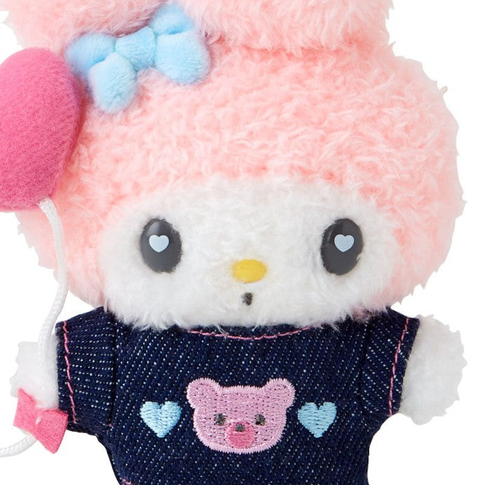 Sanrio Mascot Holder (Denim Patch) My Melody Plush Keychain 181765