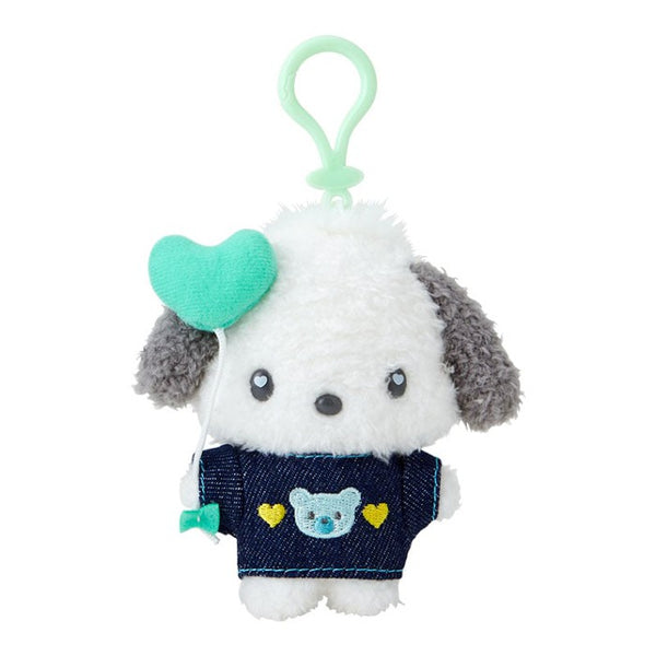 Sanrio Mascot Holder (Denim Patch) Pochacco Plush Keychain 182672