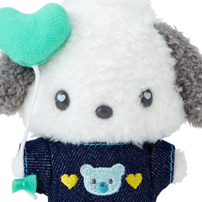 Sanrio Mascot Holder (Denim Patch) Pochacco Plush Keychain 182672