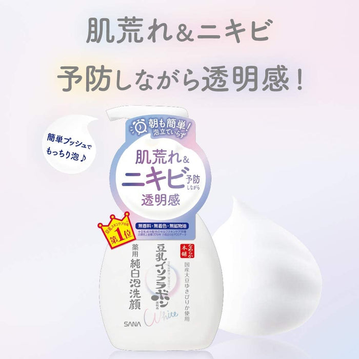 BEST-SELLER! (Dermocosmetics) NAMERAKA HONPO - Cleansing foam with soy milk for sensitive and acne skin 200ml [With alcohol]