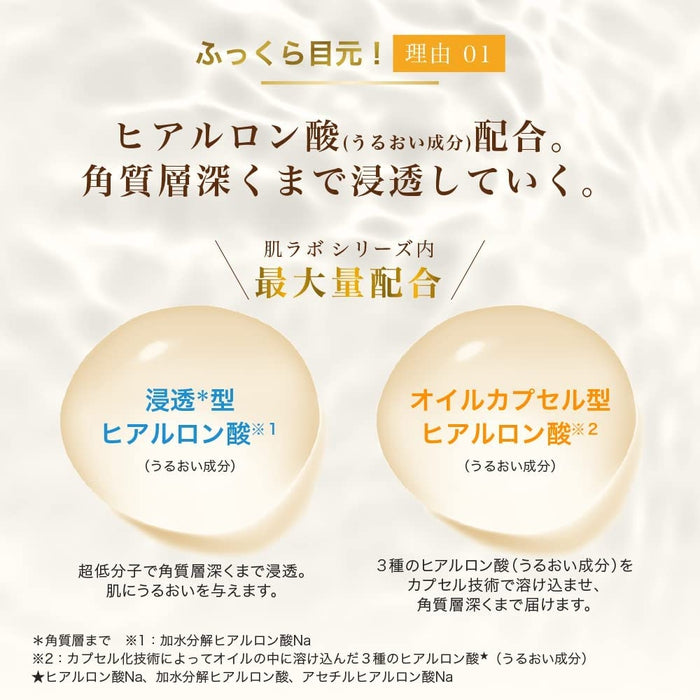 Hada Labo Gokujyun Premium - Strongly moisturizing and revitalizing eye cream with 7 types of Hyaluronic Acid 20g [Alcohol-free]
