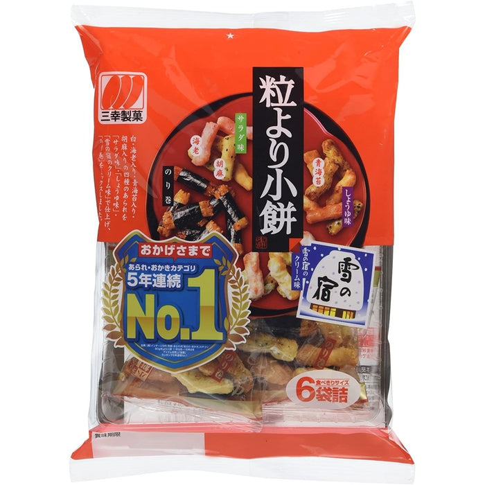 A mix of senbei in several flavors (6 bags per pack)
