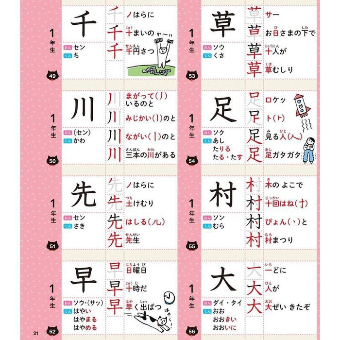 Cards for memorizing kanji characters Basic Level 1026 kanji OBOERU KADO