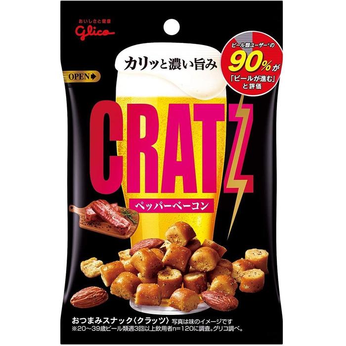 Crispy snack with pepper and bacon flavor Cratz from Glico 42g