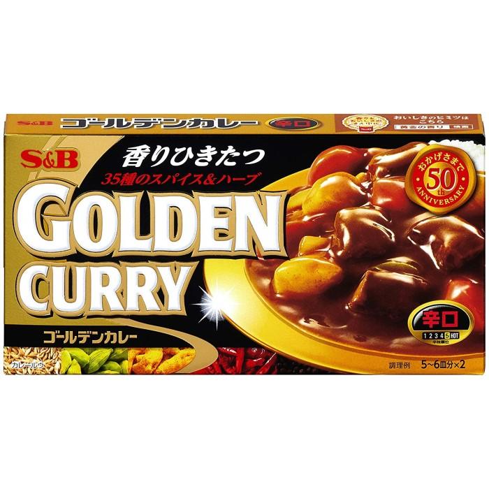 GOLDEN CURRY spice cubes Hot 198g