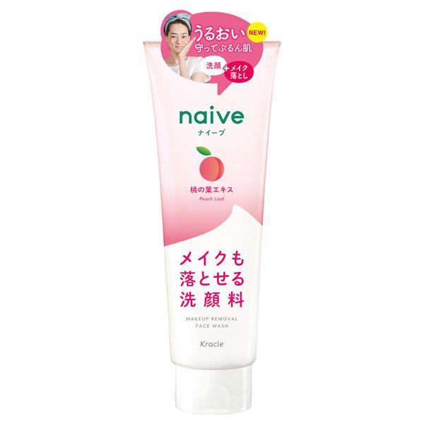 Kracie NAIVE - Facial cleansing and make-up removal cream with peach leaf extract 200g [Alcohol-free]