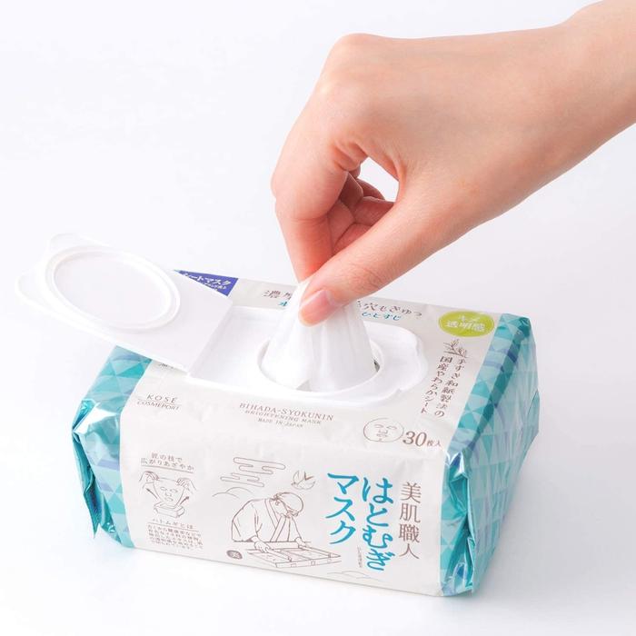 KOSE Bihada Syoukunin - Sheet masks with Hatomugi and hot spring water 30 pieces [With alcohol]