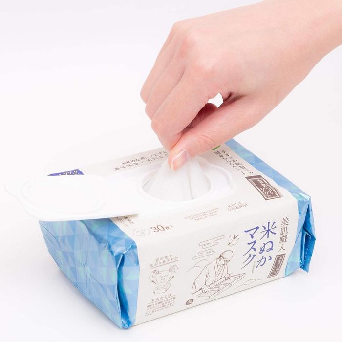 Nuka sheet masks and Bihada Syoukunin hot spring water from KOSE (30 masks) [Alcohol-free]